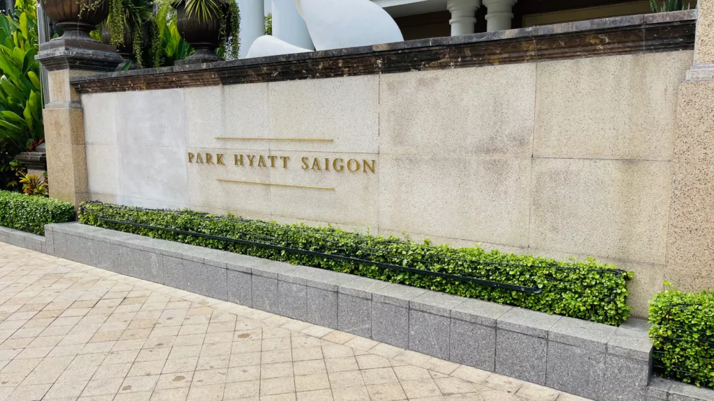 Review: A Quick Stay at the Park Hyatt Saigon, Ho Chi Minh City 2 Park Hyatt Saigon outdoor signage - Park Hyatt Saigon,free night award