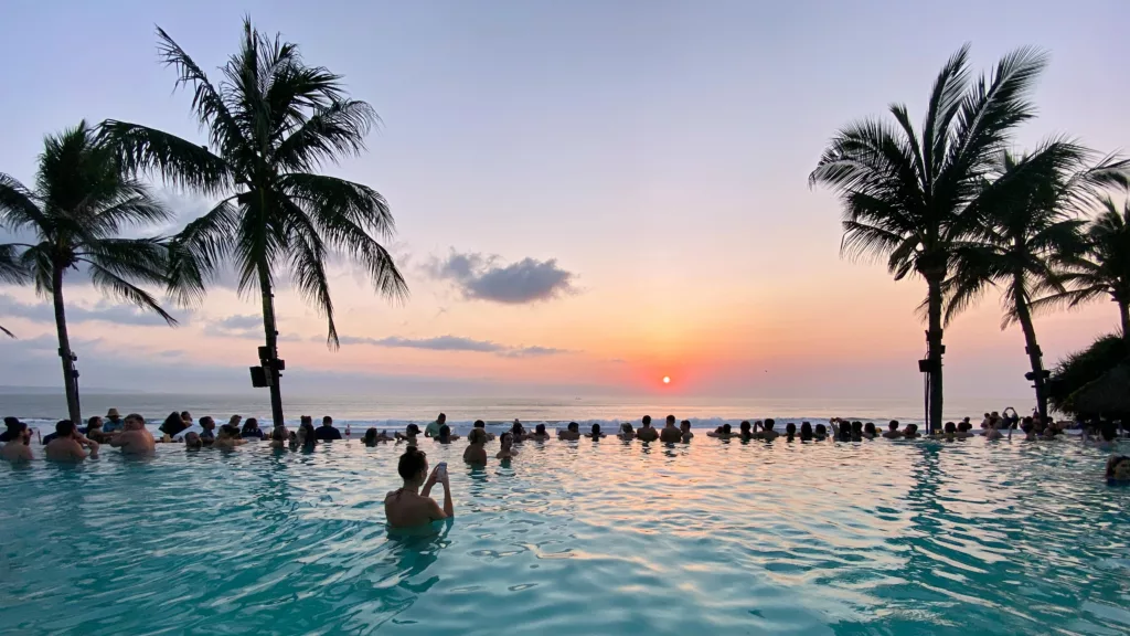 Lazy days by the pool in Bali. This photo was taken at the Potato Head Beach Club as the sun was setting. 

Shot on iPhone 11 Pro ultra wide lens and processed using Darkroom.