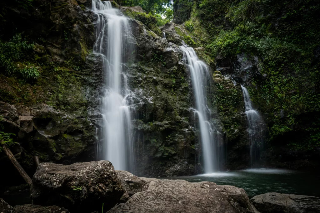 Three Bears Falls off the Hana Highway in Maui.