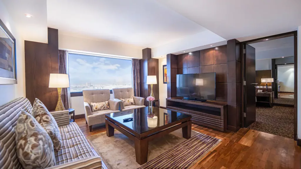 Hyatt Suite Upgrade Awards can be used for standard suites like the Regency Suite King at the Hyatt Regency Dubai