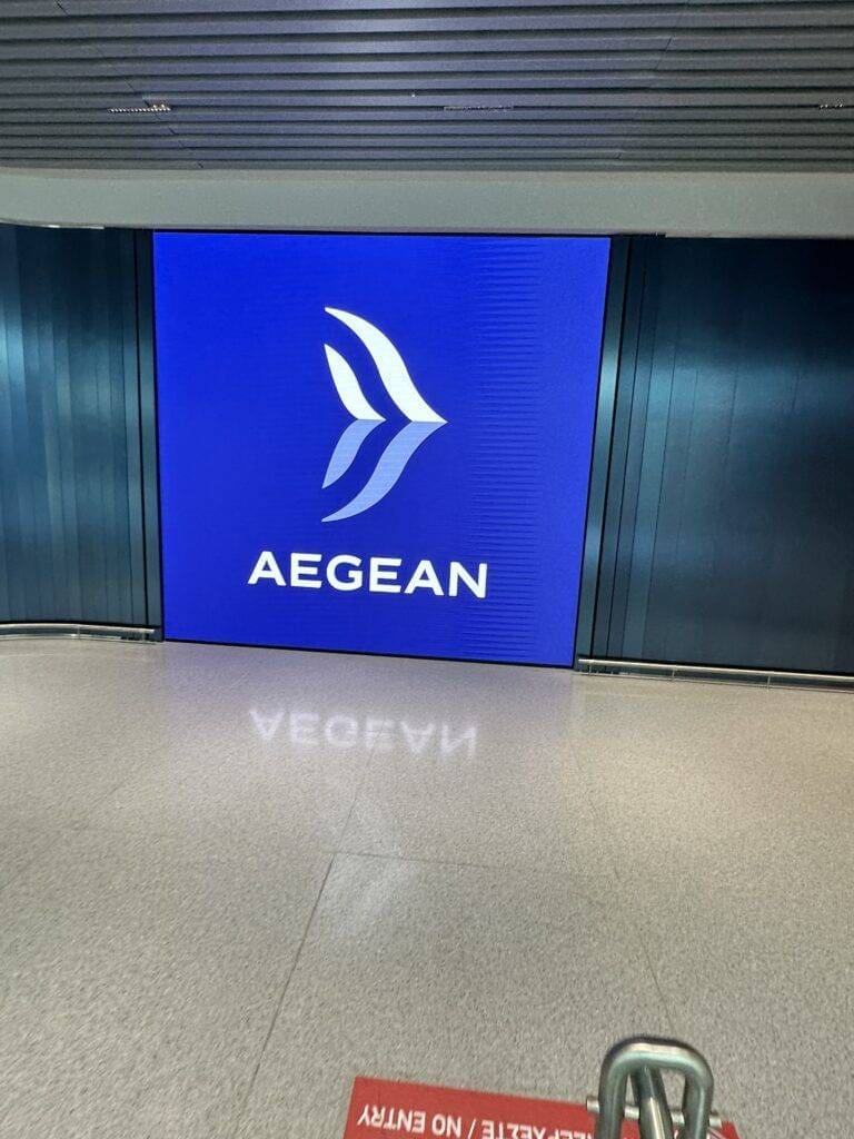 Aegean business lounge entrance