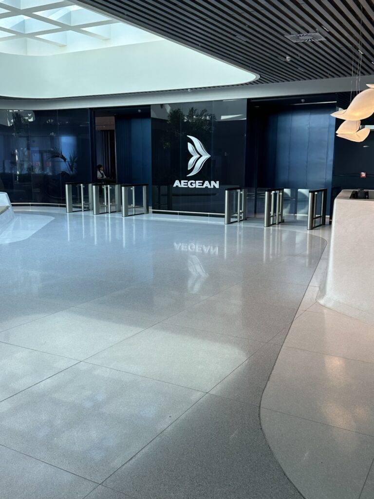 Aegean business lounge entrance