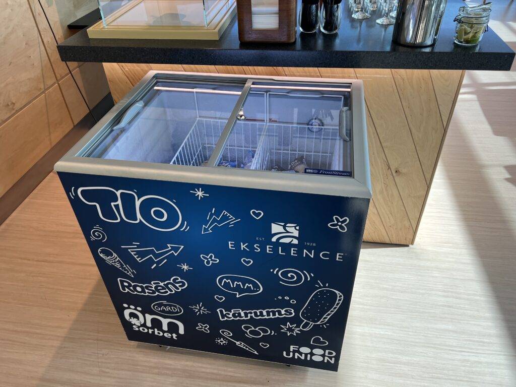 Riga Lounge ice cream fridge - Primeclass Business Lounge