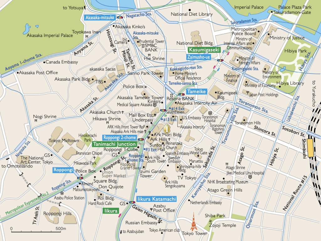 ANA InterContinental Tokyo Map - ANA InterContinental Tokyo