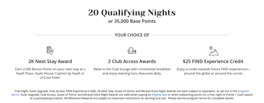 World of Hyatt Milestone Reward 20 Nights - World of Hyatt Milestone Rewards