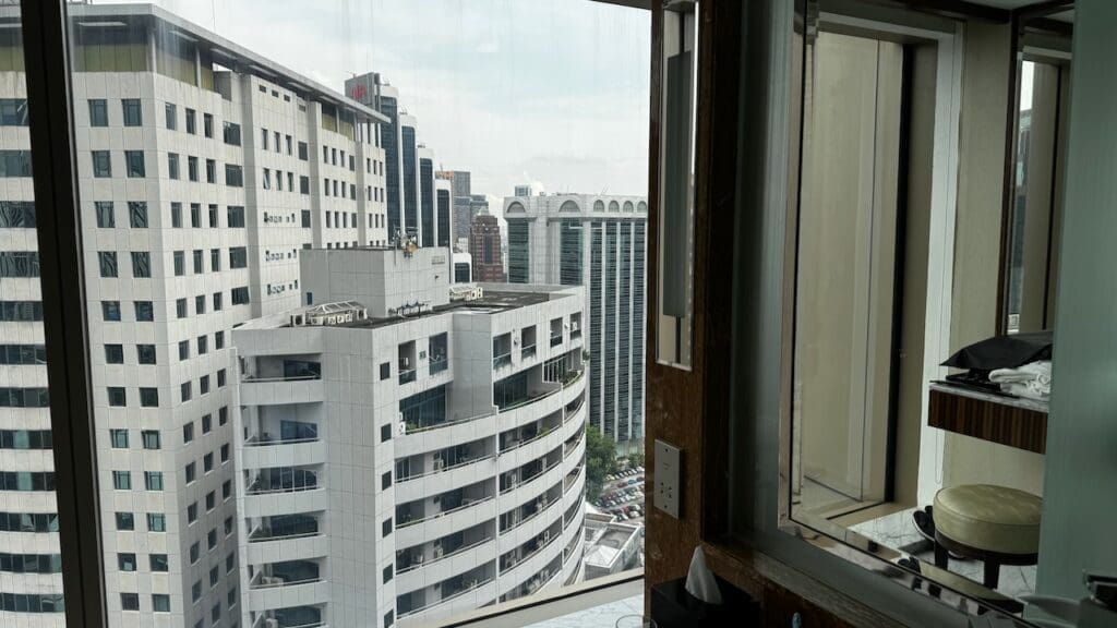 Grand Hyatt Kuala Lumpur 1 king bed deluxe bathroom windows 1 2 - Grand Hyatt Kuala Lumpur